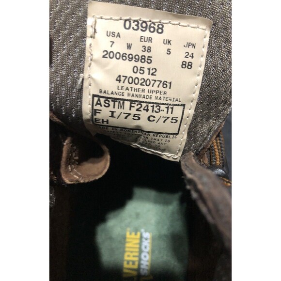 WOLVERINE DURASHOCK Water & Slip Resistant Safety Hard Toe Work Boots-Women 7-M5 - Picture 10 of 10